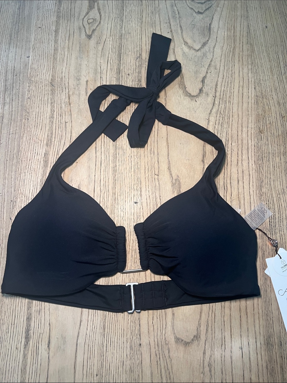 CALIA by Carrie Underwood Black Halter Bikini Top